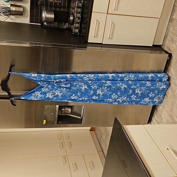 💕WAYF💕 The Angelina Floral Wrap Gown ~ Ocean Etoile Floral Print Medium M NWOT - Picture 8 of 15